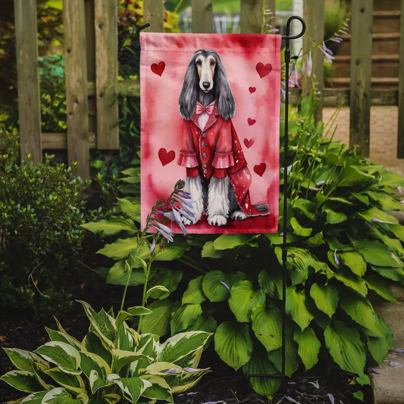 Afghan Hound My Valentine Garden Flag Caroline's Treasures