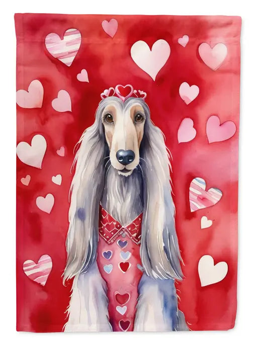 Afghan Hound My Valentine Garden Flag Caroline's Treasures