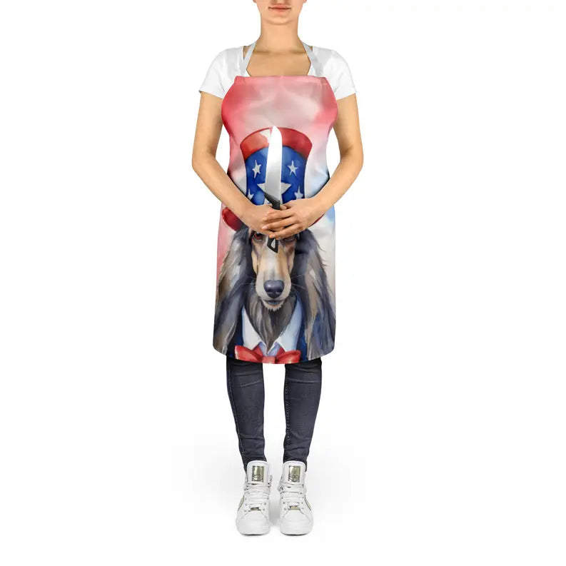 Afghan Hound Patriotic American Apron Caroline's Treasures