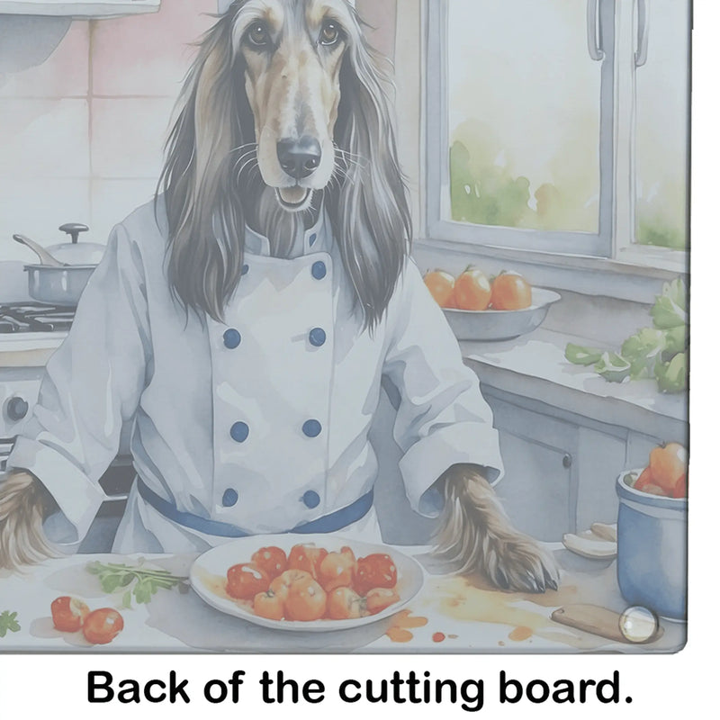 Afghan Hound The Chef Glass Cutting Board Caroline's Treasures