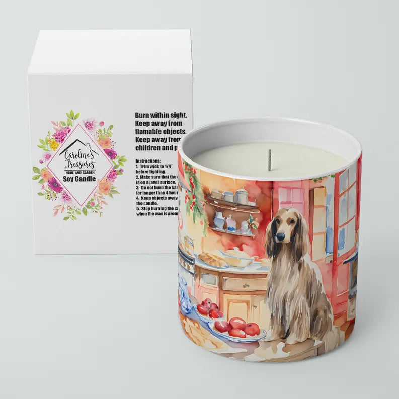 Airedale Terrier Christmas Cookies Decorative Soy Candle Caroline's Treasures