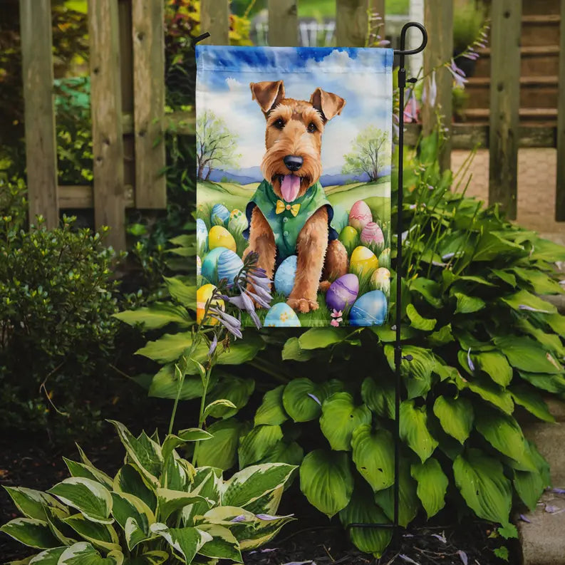 Airedale Terrier Easter Egg Hunt Garden Flag Caroline's Treasures