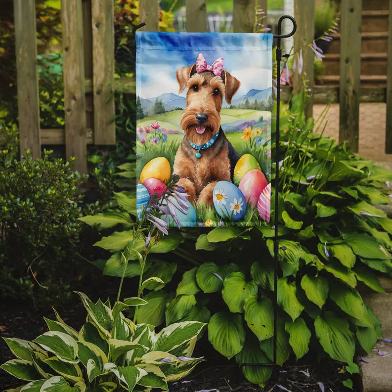 Airedale Terrier Easter Egg Hunt Garden Flag Caroline's Treasures
