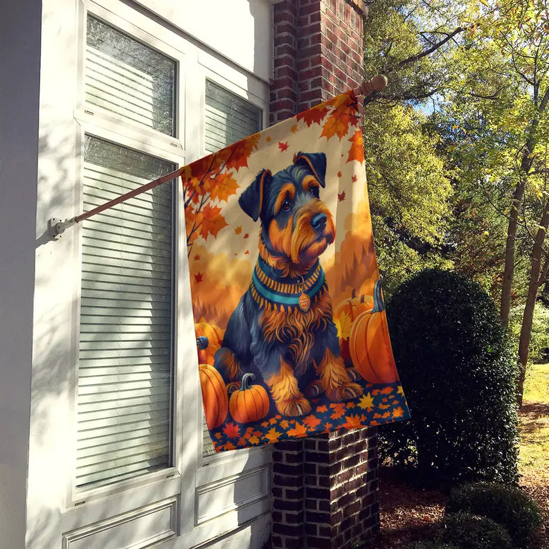 Airedale Terrier Fall House Flag Caroline's Treasures