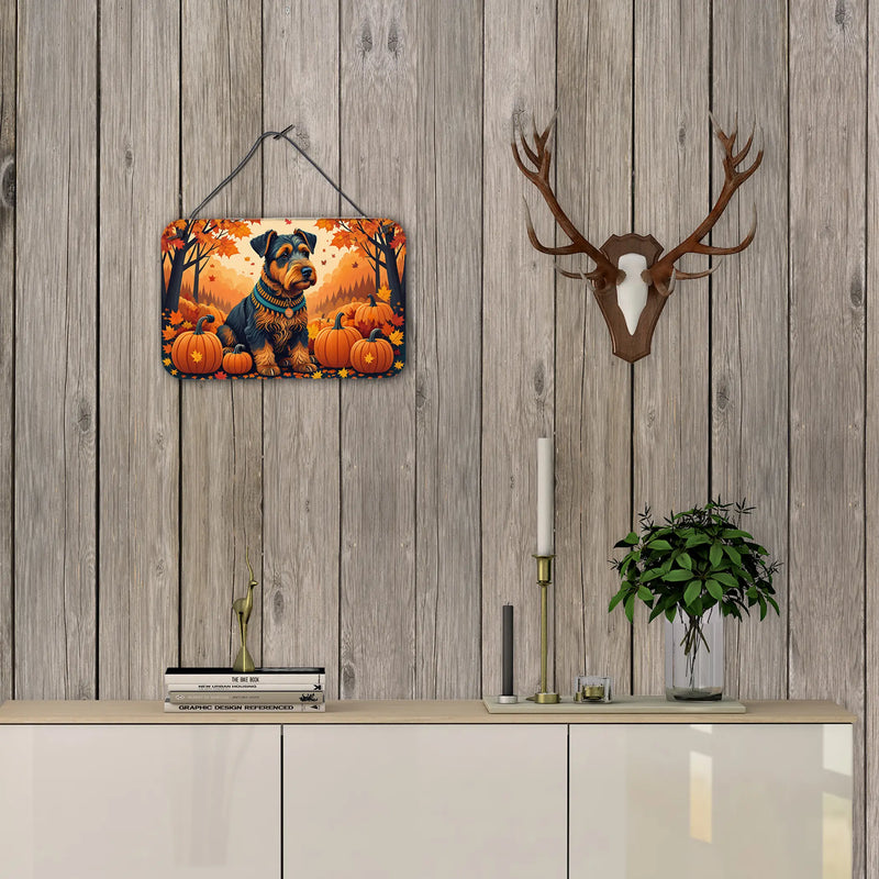 Airedale Terrier Fall Wall or Door Hanging Prints Caroline's Treasures