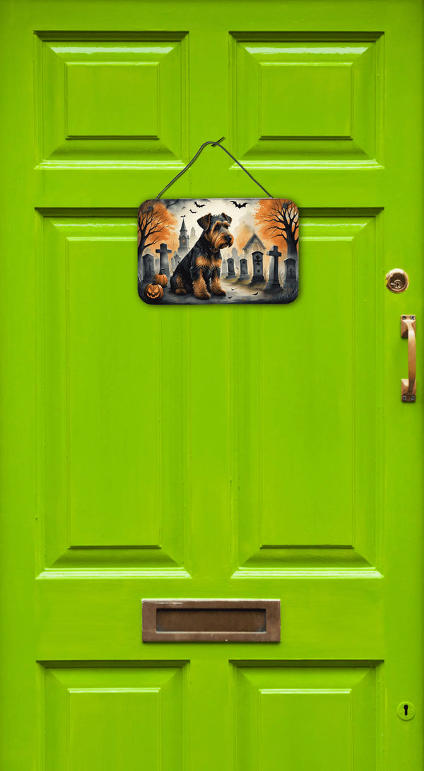 Airedale Terrier Spooky Halloween Wall or Door Hanging Prints Caroline's Treasures