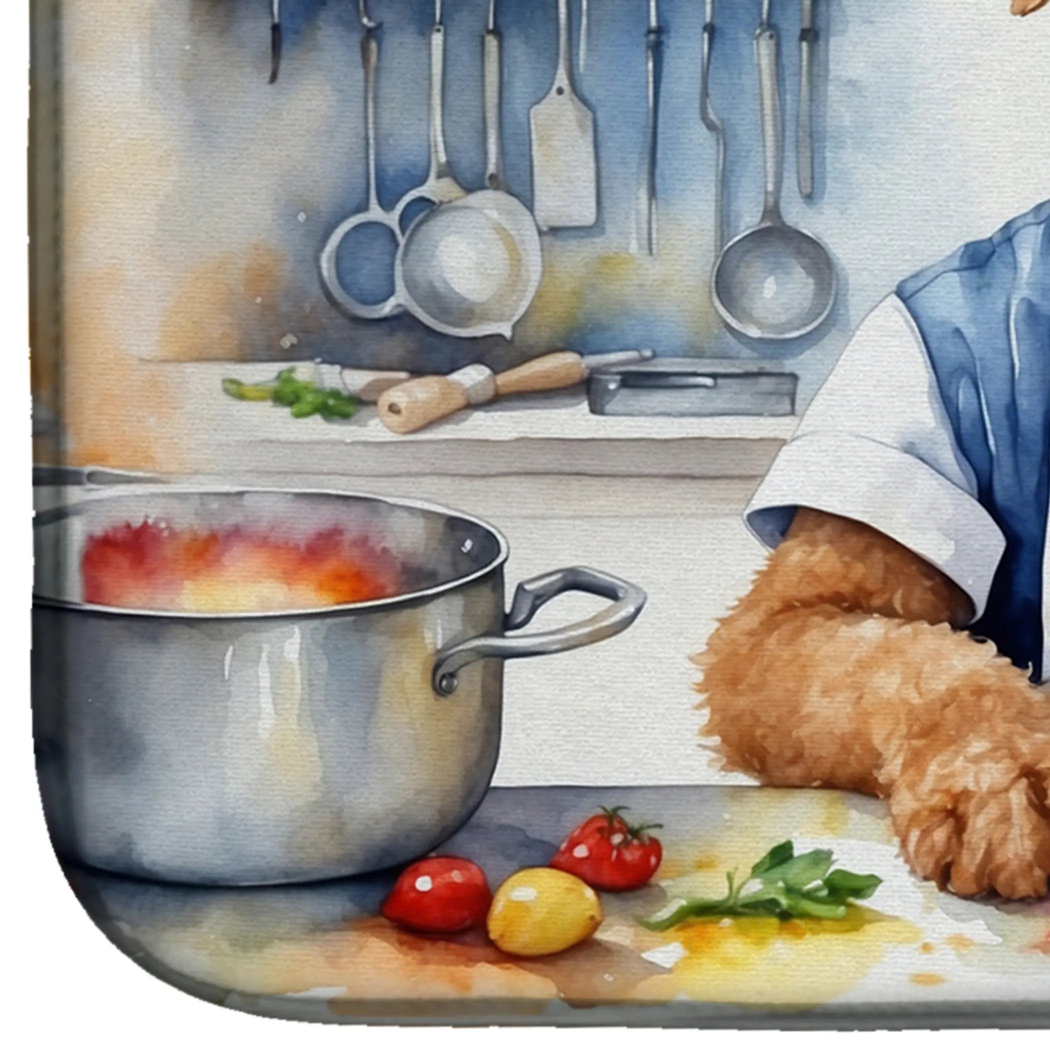 Airedale Terrier The Chef Dish Drying Mat Caroline's Treasures