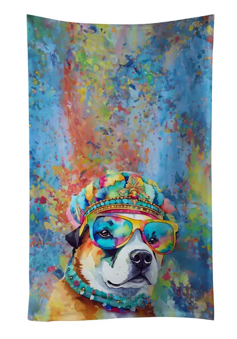 Akita Hippie Dawg Pair of Pot Holders Caroline's Treasures