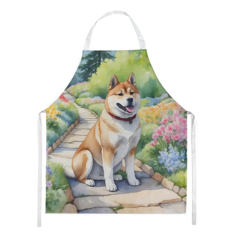 Akita Spring Garden Apron Caroline's Treasures
