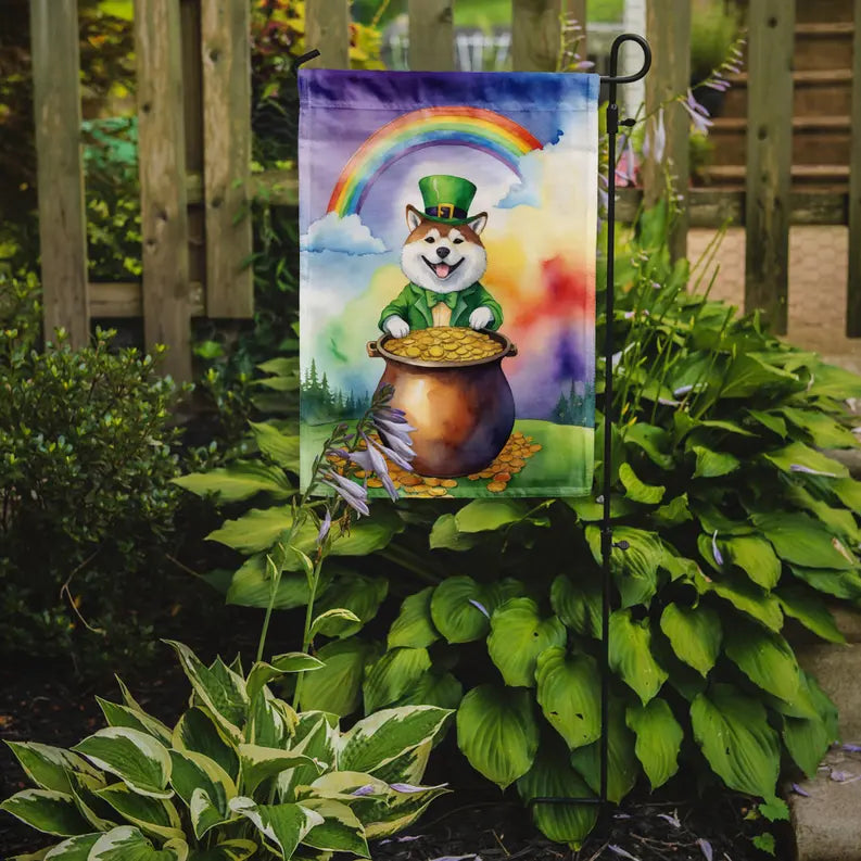 Akita St Patrick's Day Garden Flag Caroline's Treasures