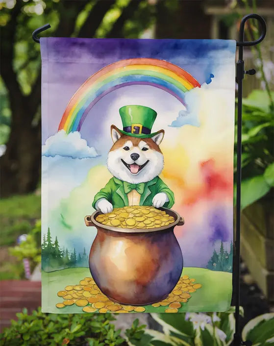 Akita St Patrick's Day Garden Flag Caroline's Treasures