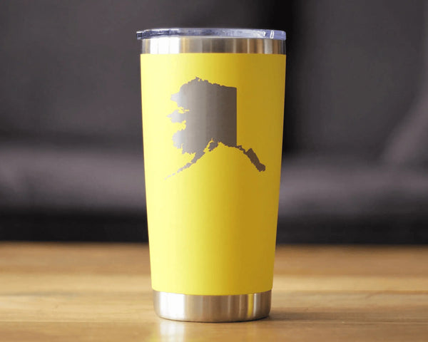 Alaska Outline Insulated Travel Tumbler - Alaskan Gifts Bevvee