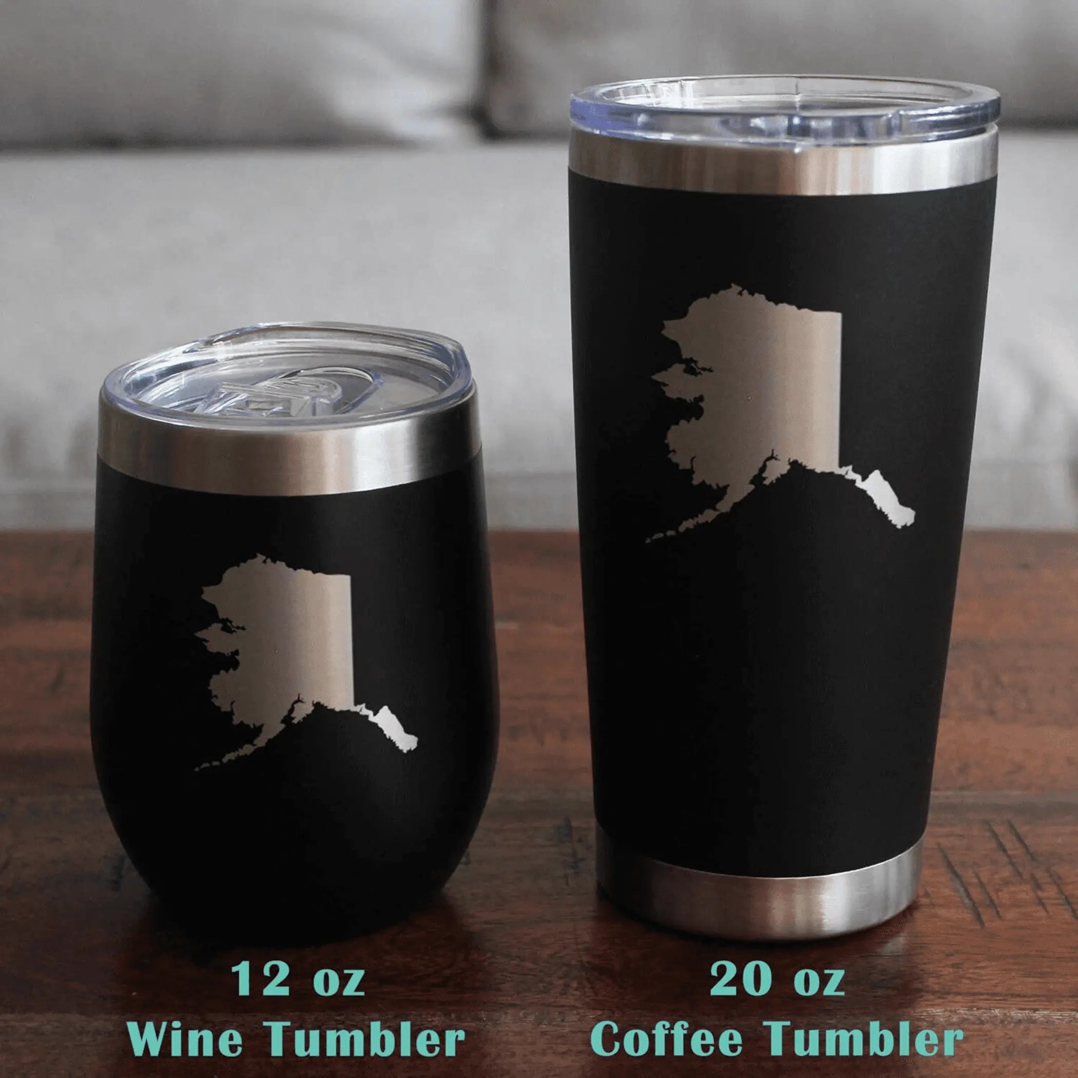 Alaska Outline Insulated Travel Tumbler - Alaskan Gifts Bevvee