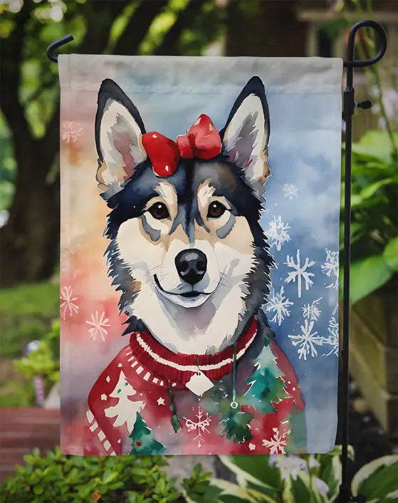 Alaskan Klee Kai Christmas Garden Flag Caroline's Treasures