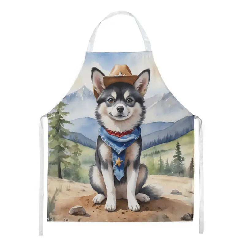 Alaskan Klee Kai Cowboy Welcome Apron Caroline's Treasures