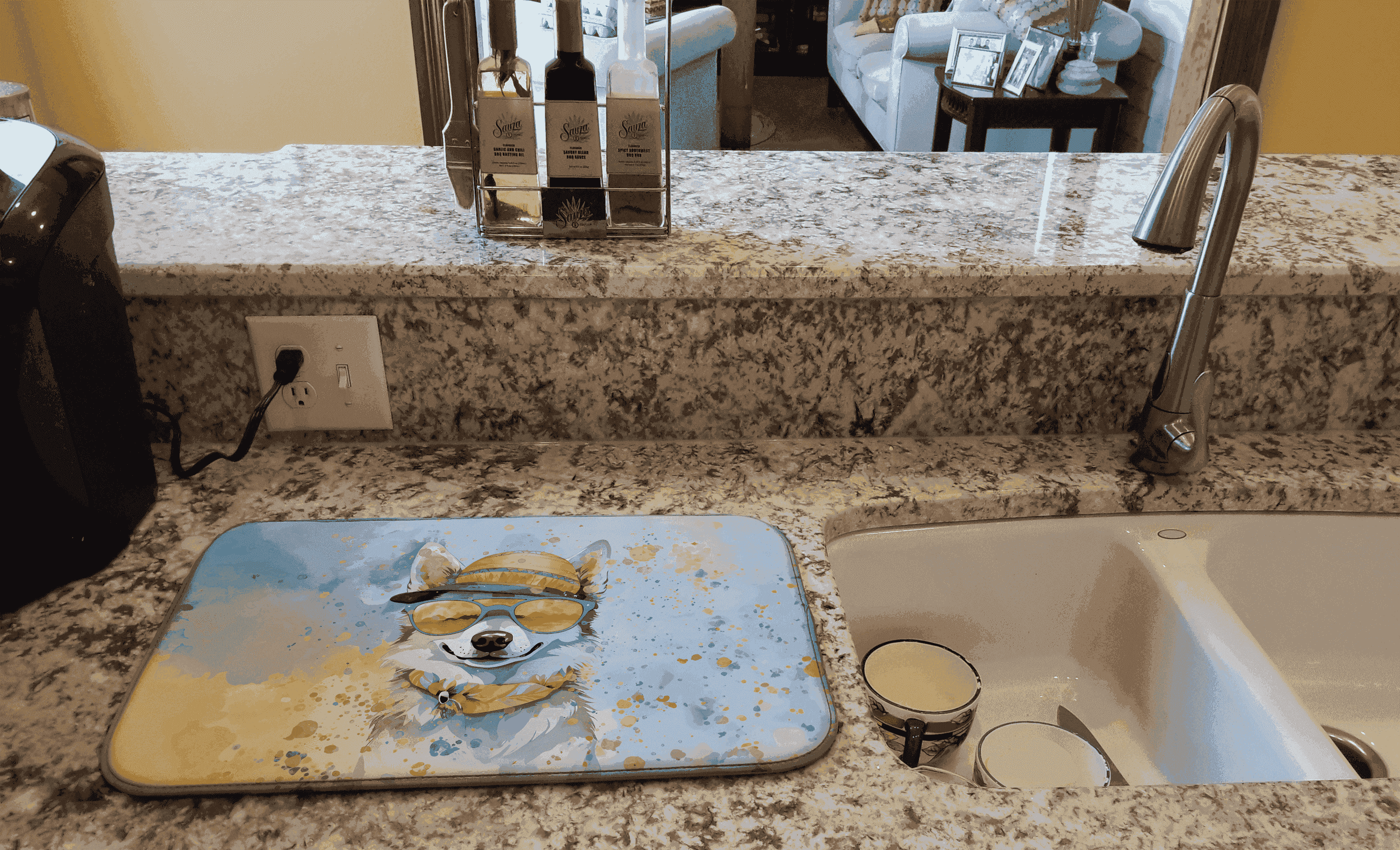 Alaskan Klee Kai Hippie Dawg Dish Drying Mat Caroline's Treasures