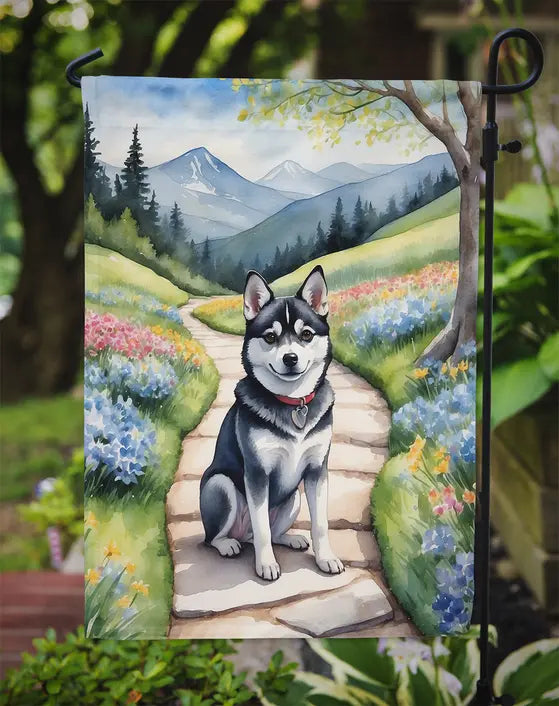 Alaskan Klee Kai Spring Garden Garden Flag Caroline's Treasures