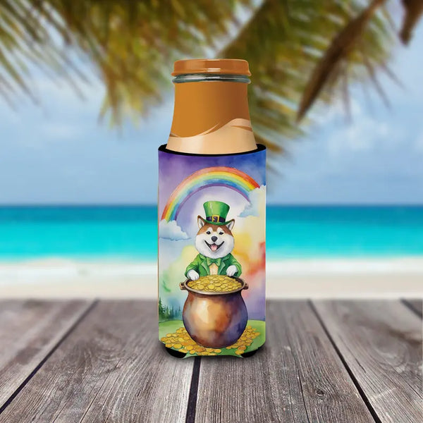 Alaskan Klee Kai St Patrick's Day Hugger for Ultra Slim Cans Caroline's Treasures