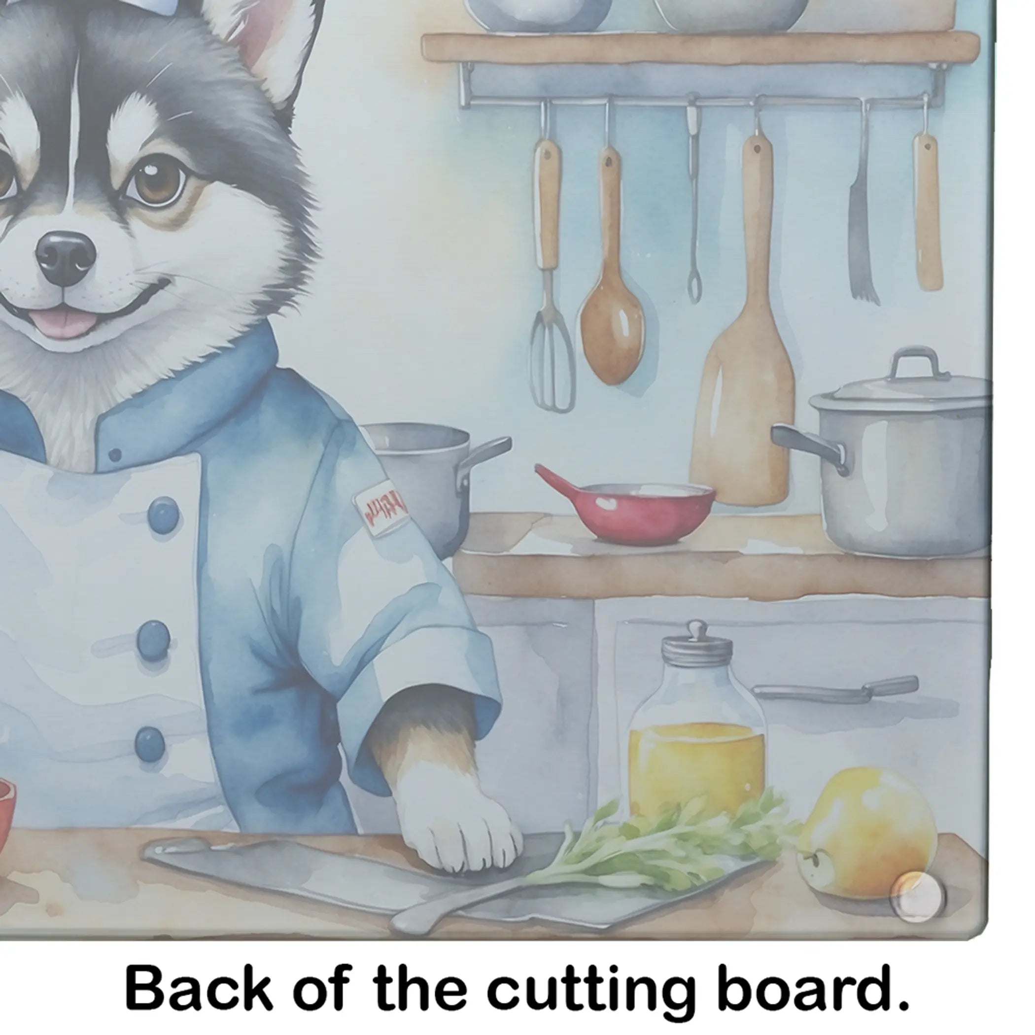Alaskan Klee Kai The Chef Glass Cutting Board Caroline's Treasures