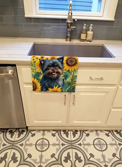 Alaskan Klee Kai in Sunflowers Pair of Pot Holders Caroline's Treasures