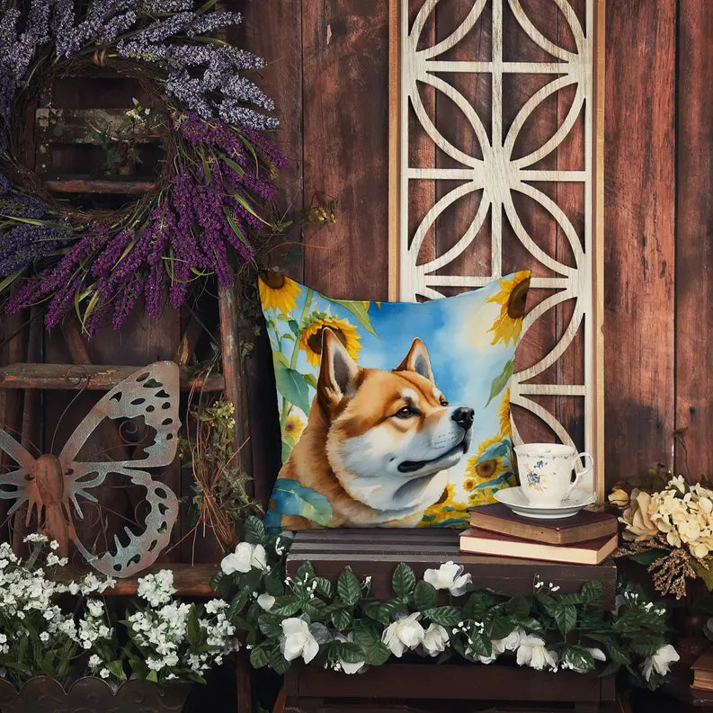 Alaskan Klee Kai in Sunflowers Pair of Pot Holders Caroline's Treasures
