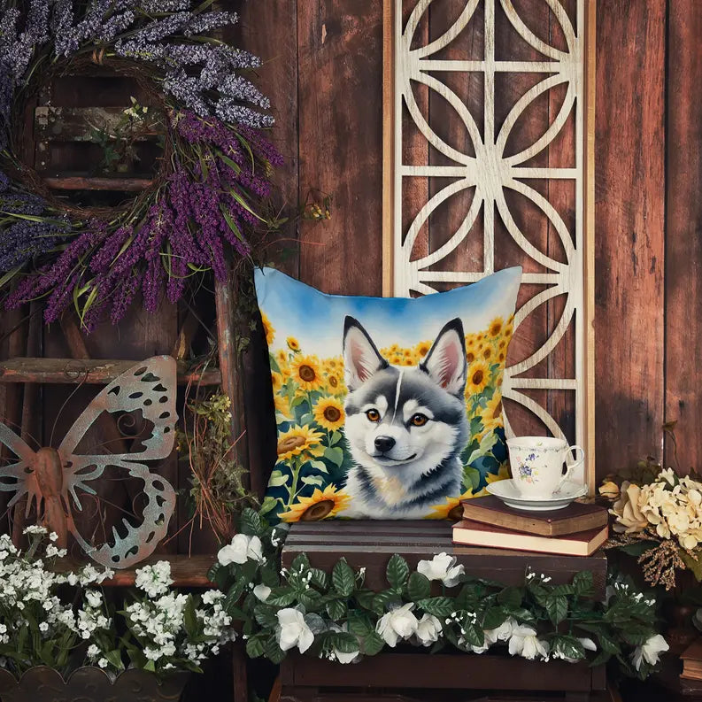 Alaskan Klee Kai in Sunflowers Pair of Pot Holders Caroline's Treasures