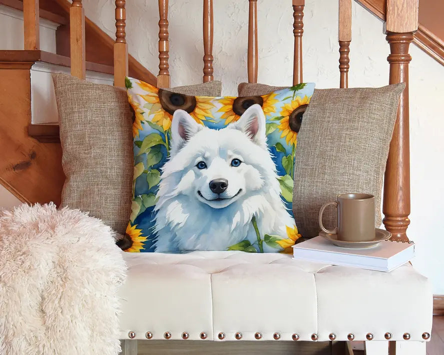 Alaskan Klee Kai in Sunflowers Pair of Pot Holders Caroline's Treasures