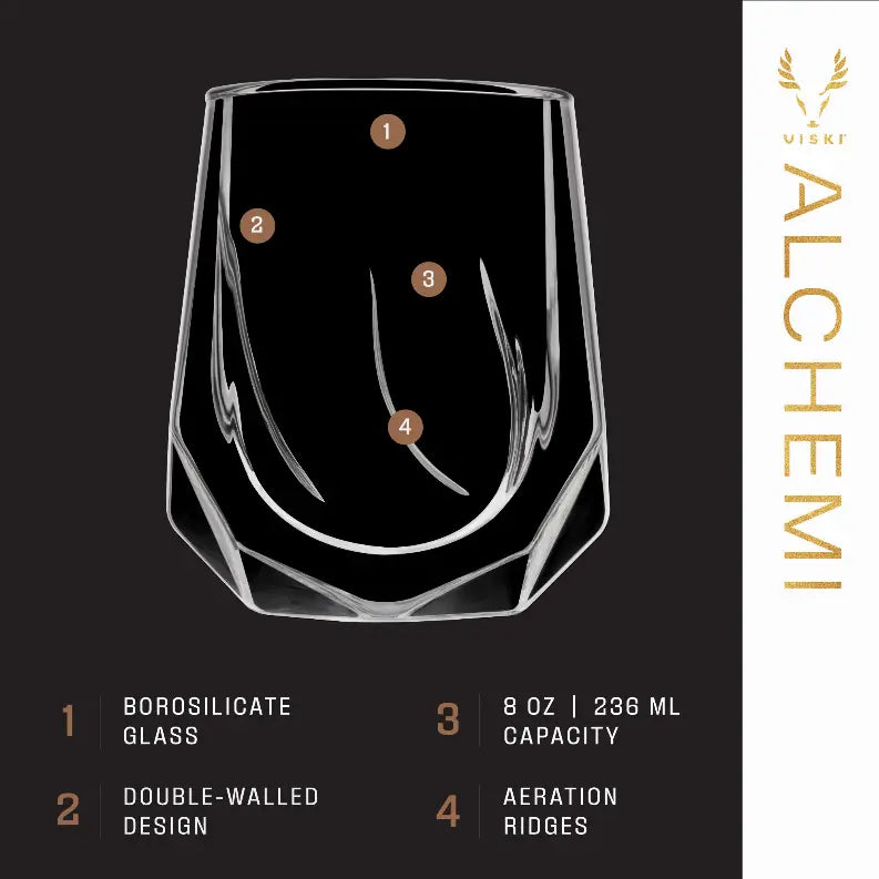 Alchemi Aerating Wine Tasting Glass by Viski True Brands