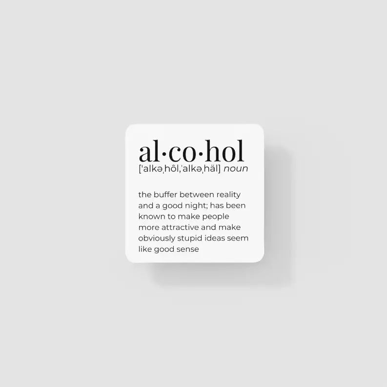Alcohol Definition Coaster Black Cat Bazaar