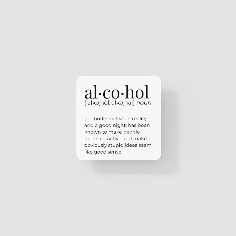 Alcohol Definition Coaster Black Cat Bazaar