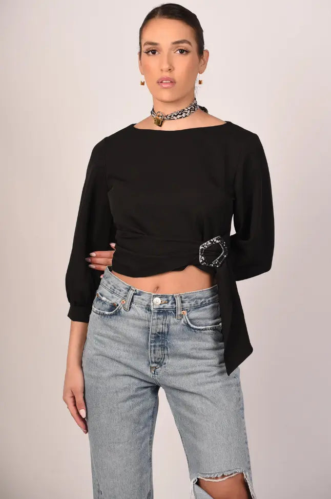 Alessia Cropped Blouse Akalia Collection