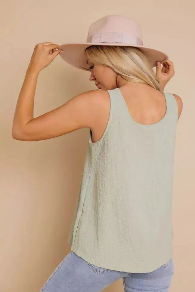 Alexandra Button Tank Stay Warm in Style