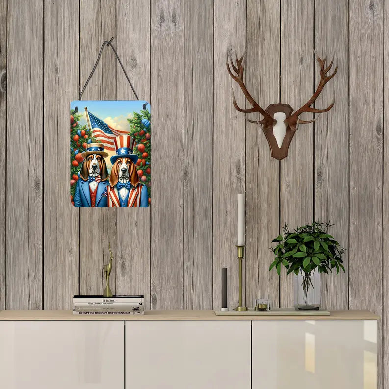All American Bearded Collie Wall or Door Hanging Prints Caroline's Treasures