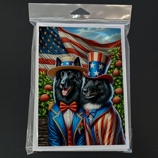 All American Belgian Sheepdog Greeting Cards Pack of 8 Caroline's Treasures