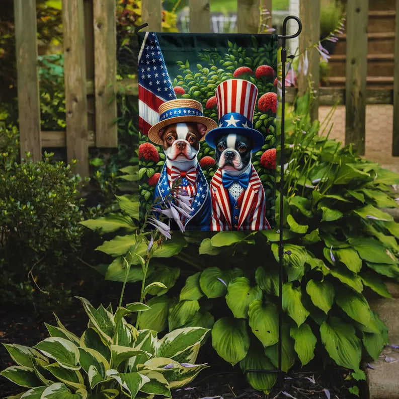 All American Boston Terrier Garden Flag Caroline's Treasures