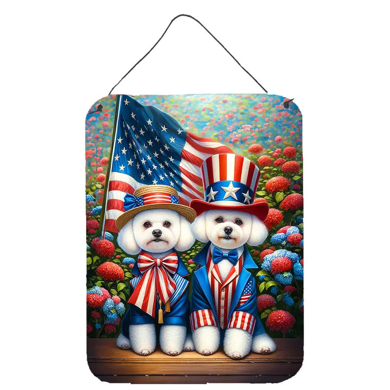 All American Boston Terrier Wall or Door Hanging Prints Caroline's Treasures