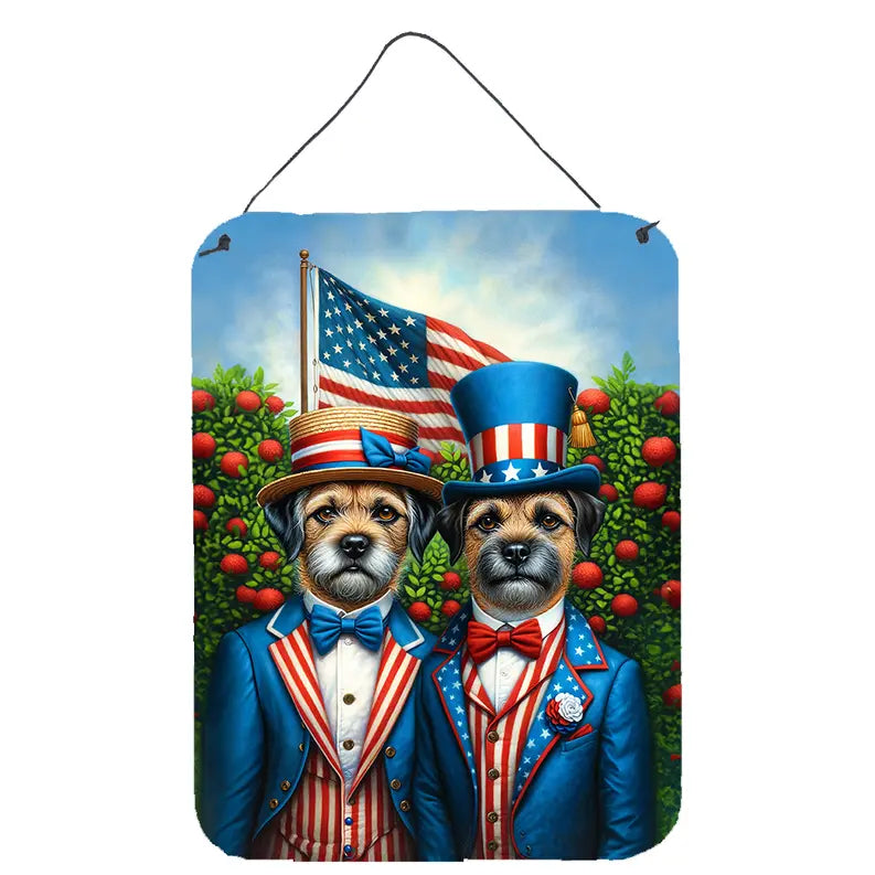 All American Boston Terrier Wall or Door Hanging Prints Caroline's Treasures