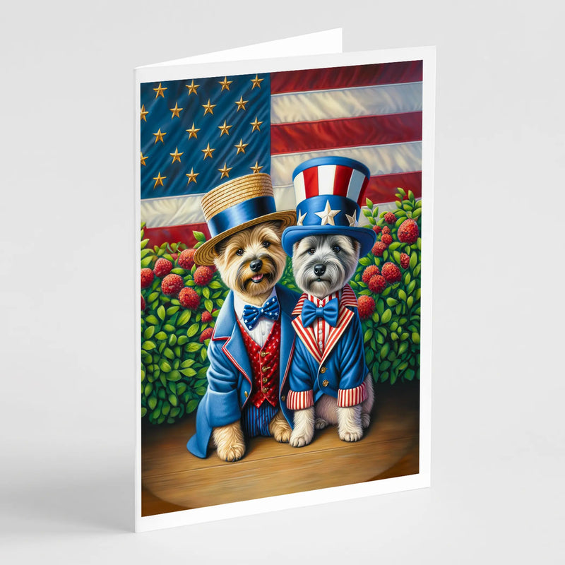 All American Cairn Terrier Greeting Cards Pack of 8 Caroline's Treasures