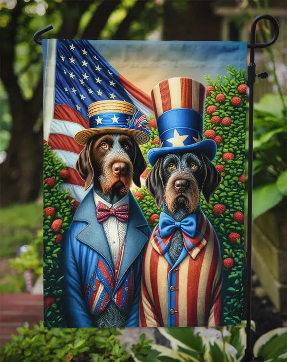 All American German Wirehaired Pointer Garden Flag Caroline's Treasures
