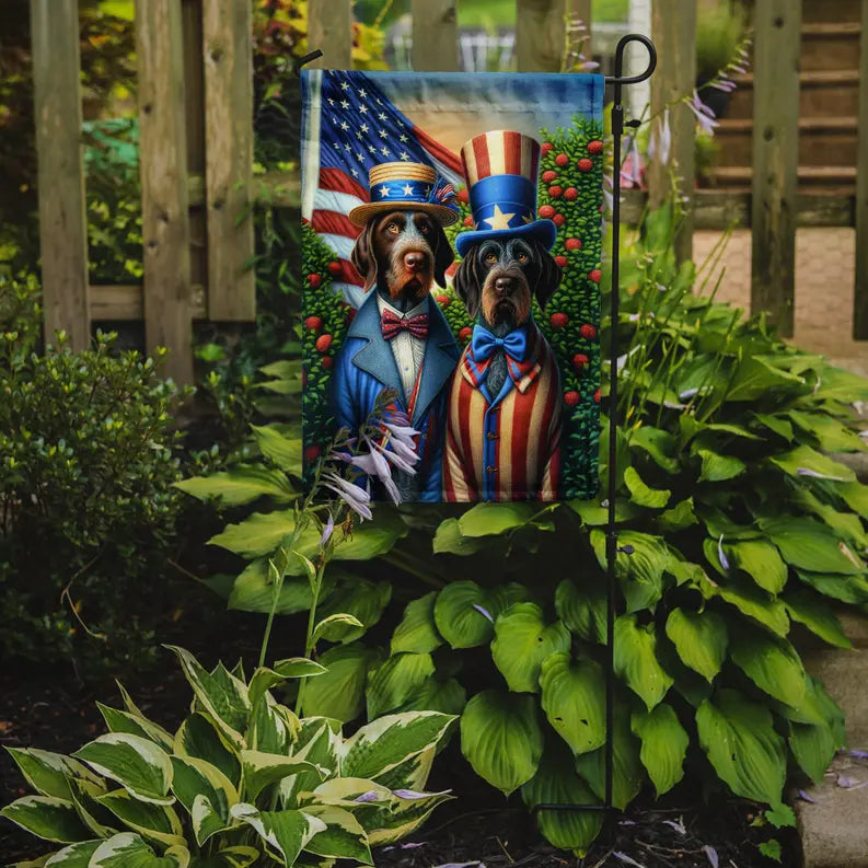 All American German Wirehaired Pointer Garden Flag Caroline's Treasures