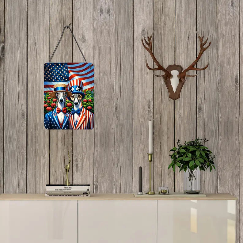 All American Greyhound Wall or Door Hanging Prints Caroline's Treasures