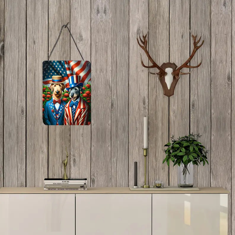All American Greyhound Wall or Door Hanging Prints Caroline's Treasures