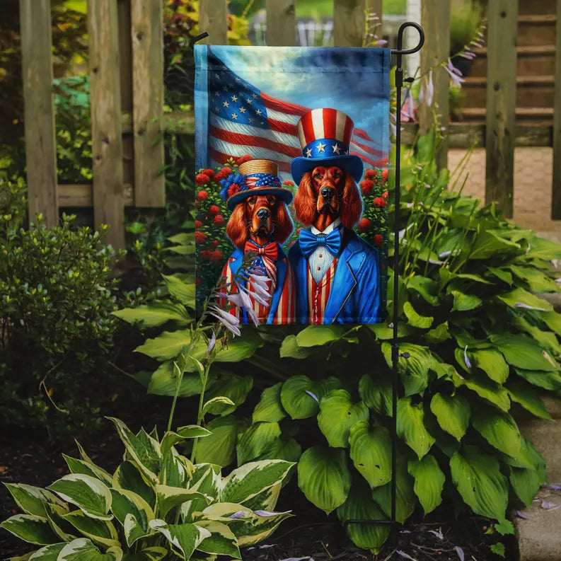 All American Irish Setter Garden Flag Caroline's Treasures