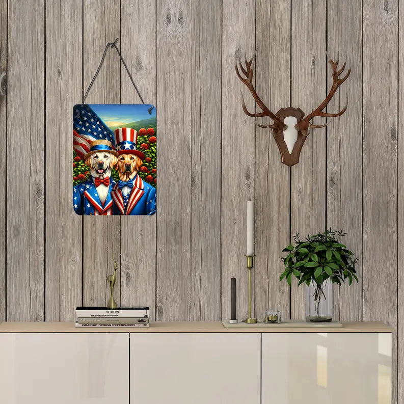 All American Lhasa Apso Wall or Door Hanging Prints Caroline's Treasures