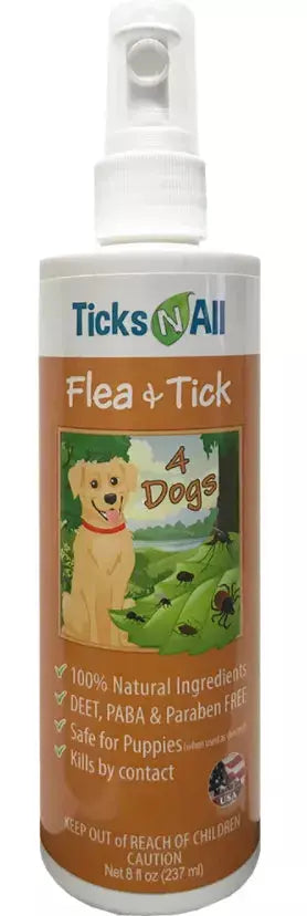 All Natural Flea & Tick 4 Dogs 8oz Ticks-N-All