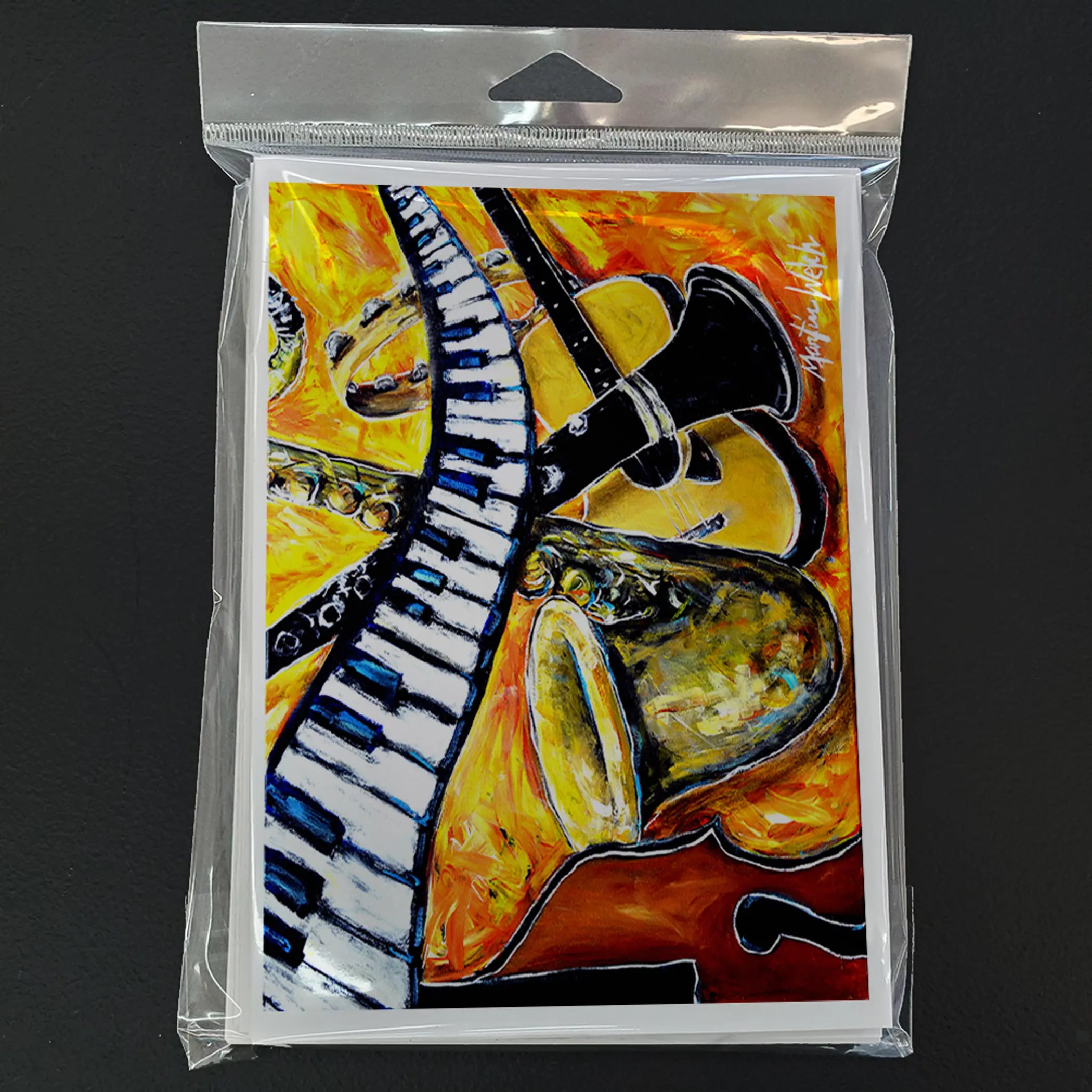 All That Jazz Greeting Cards Pack of 8 Caroline's Treasures