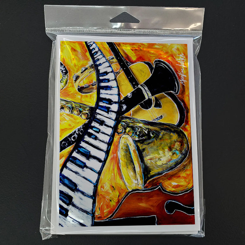All That Jazz Greeting Cards Pack of 8 Caroline's Treasures