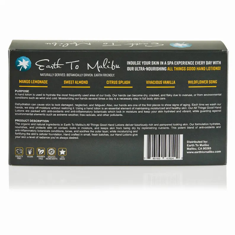 All Things Good Organic & Hand Lotion Collection Earth to Malibu