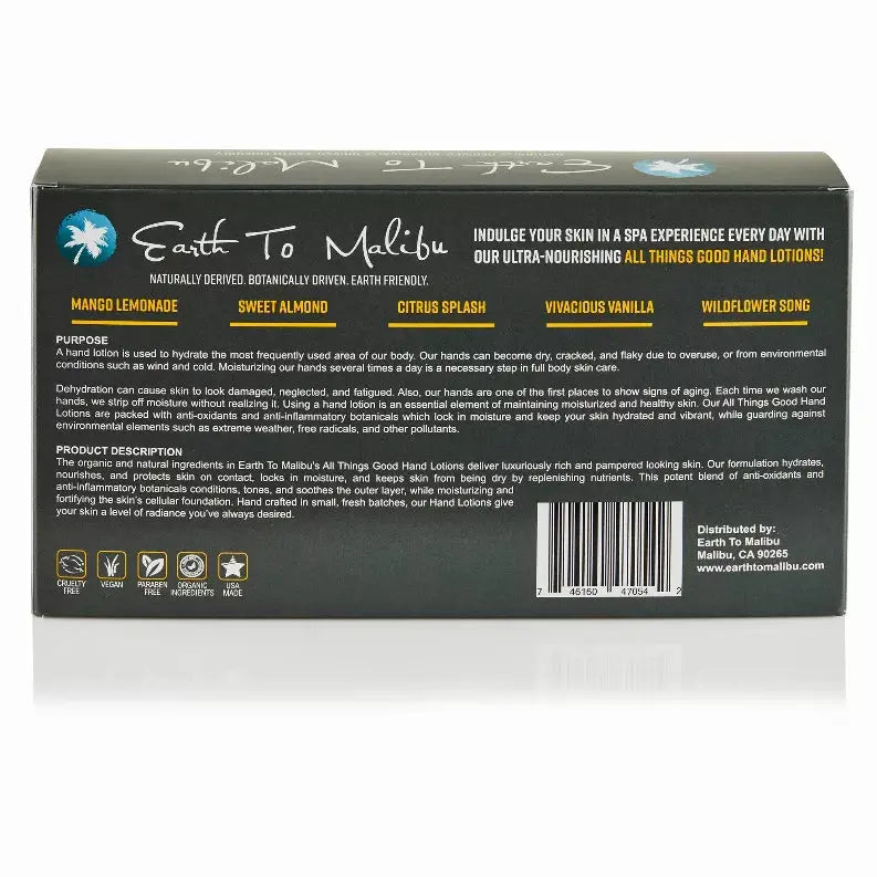 All Things Good Organic & Hand Lotion Collection Earth to Malibu