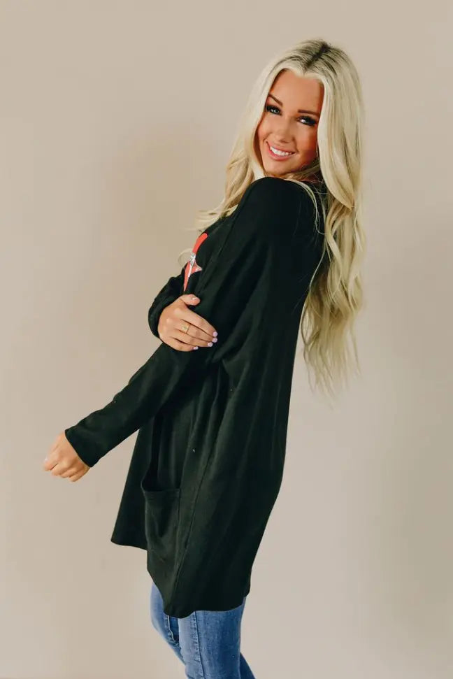 All Zipped Up Lips Pocket Tunic Stay Warm in Style
